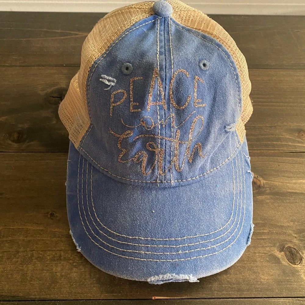 Distressed Peace on Earth Baseball Cap
